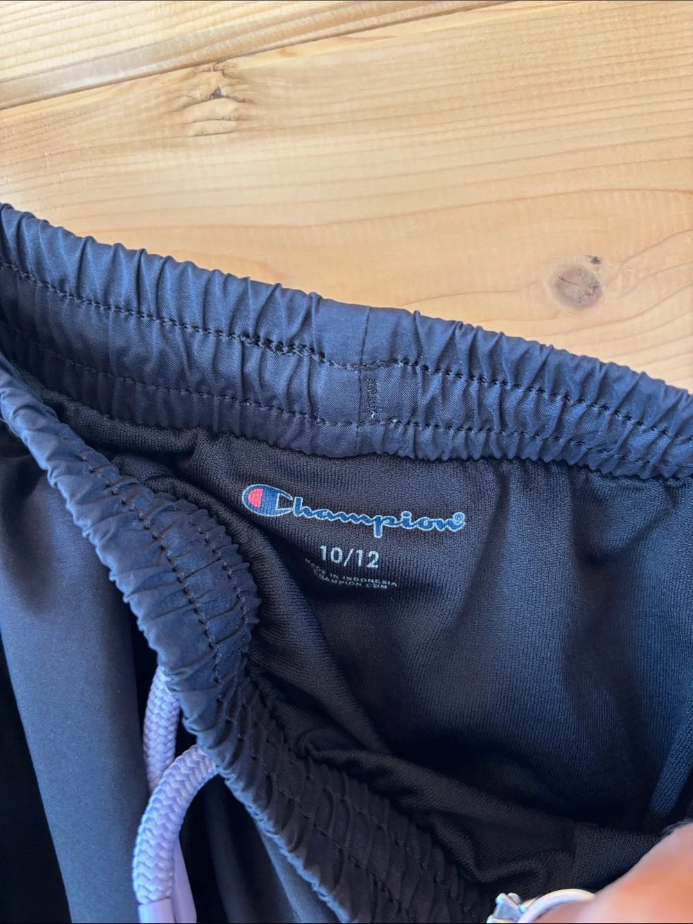 Champion Black Athletic Shorts with Drawstring